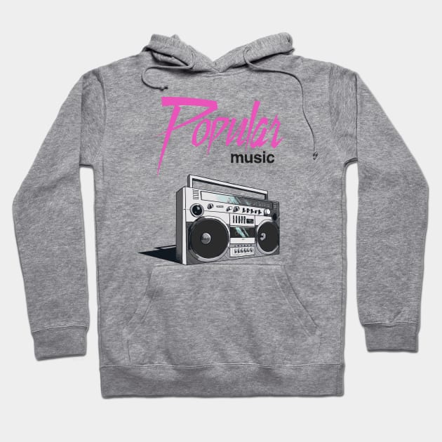 Classic Pop Music Logo Hoodie by popmusicpodcast